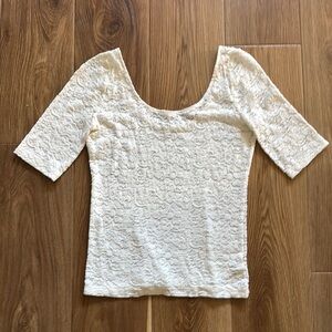 Elegant Cream Lace Women's Top from Pure Good/Anthropologie